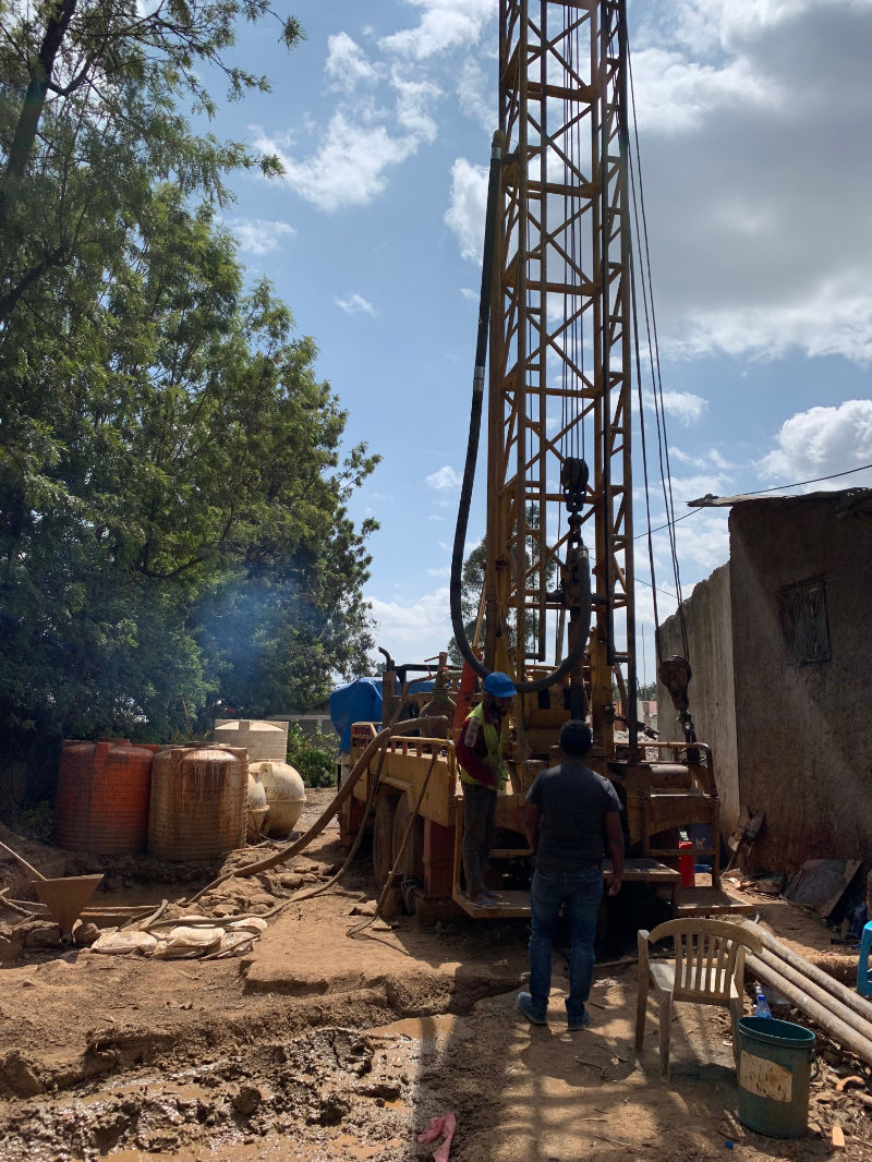 Drill rig on site at Kefita, Addis Abeba