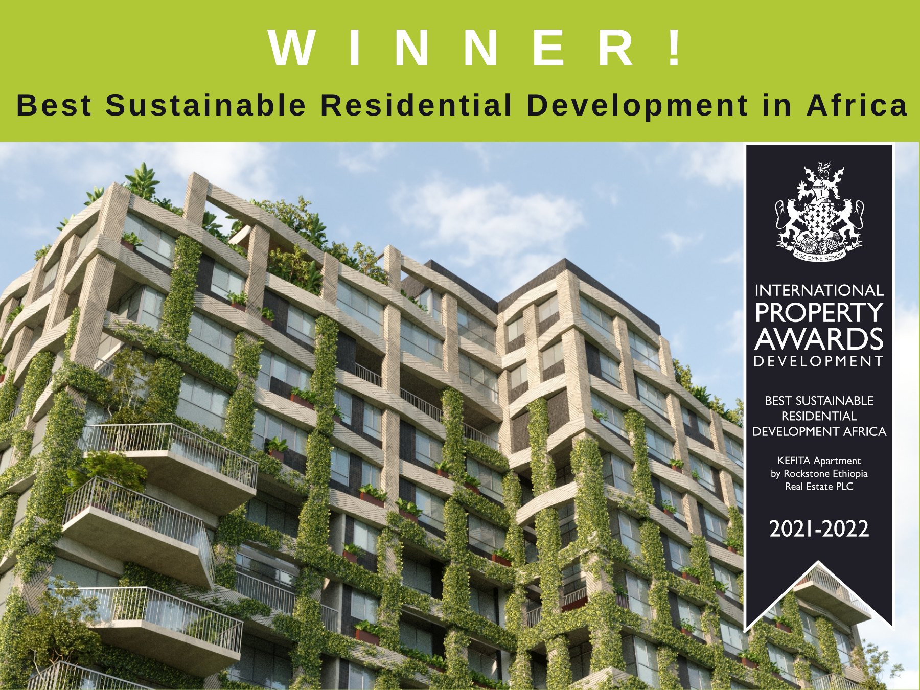 Kefita is the winner of the best sustainable residential development in Africa award